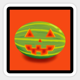 Summer Spooks- Watermelon Jack o lantern Sticker